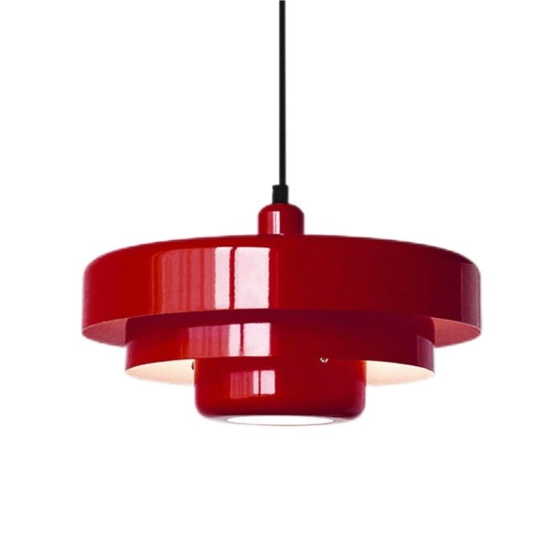 Bauhaus Pendant Lamp with Coloured Shade