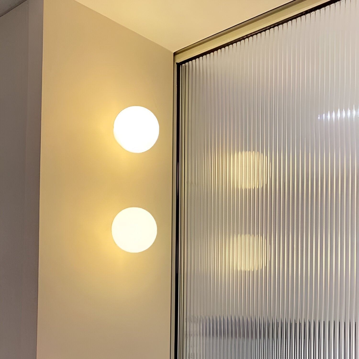 Modern Minimalist Round Glass Wall Sconce LED Light