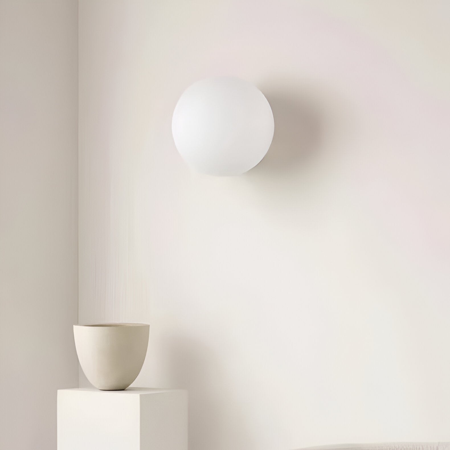 Modern Minimalist Round Glass Wall Sconce LED Light