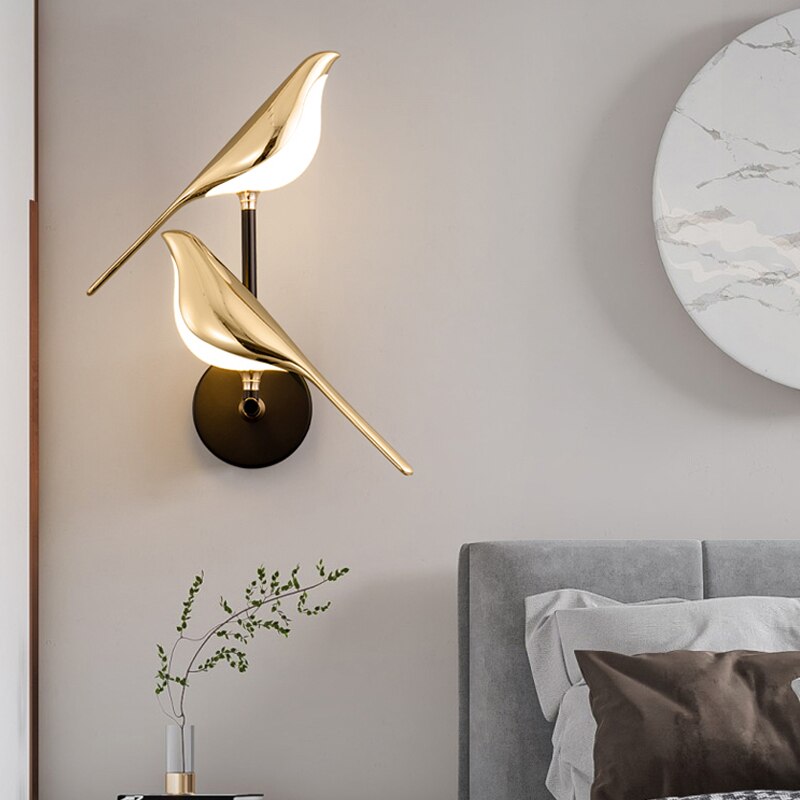 Modern Bird-Shaped Wall Light with Adjustable Direction