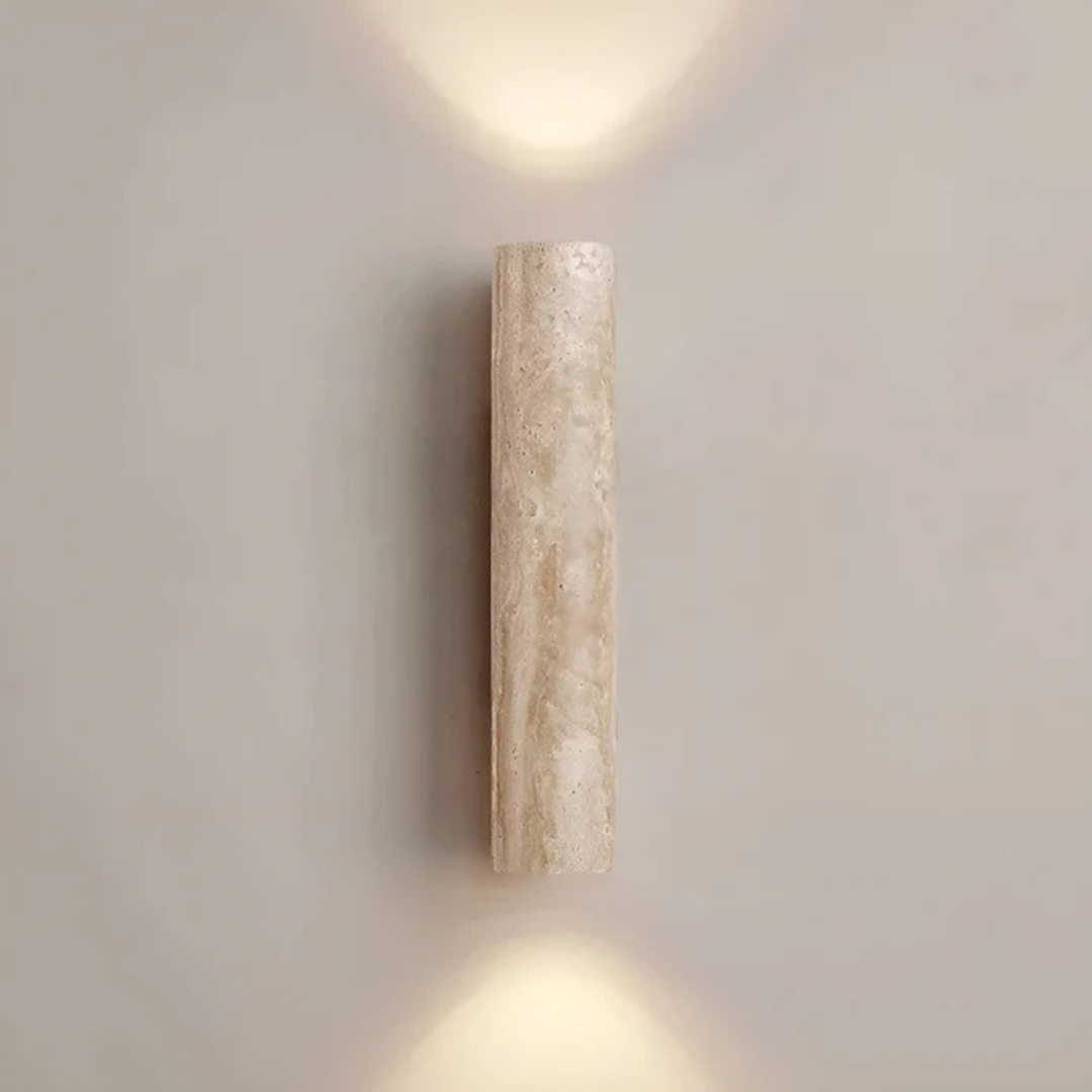 Modern Minimalist Marble Cylinder Wall Light