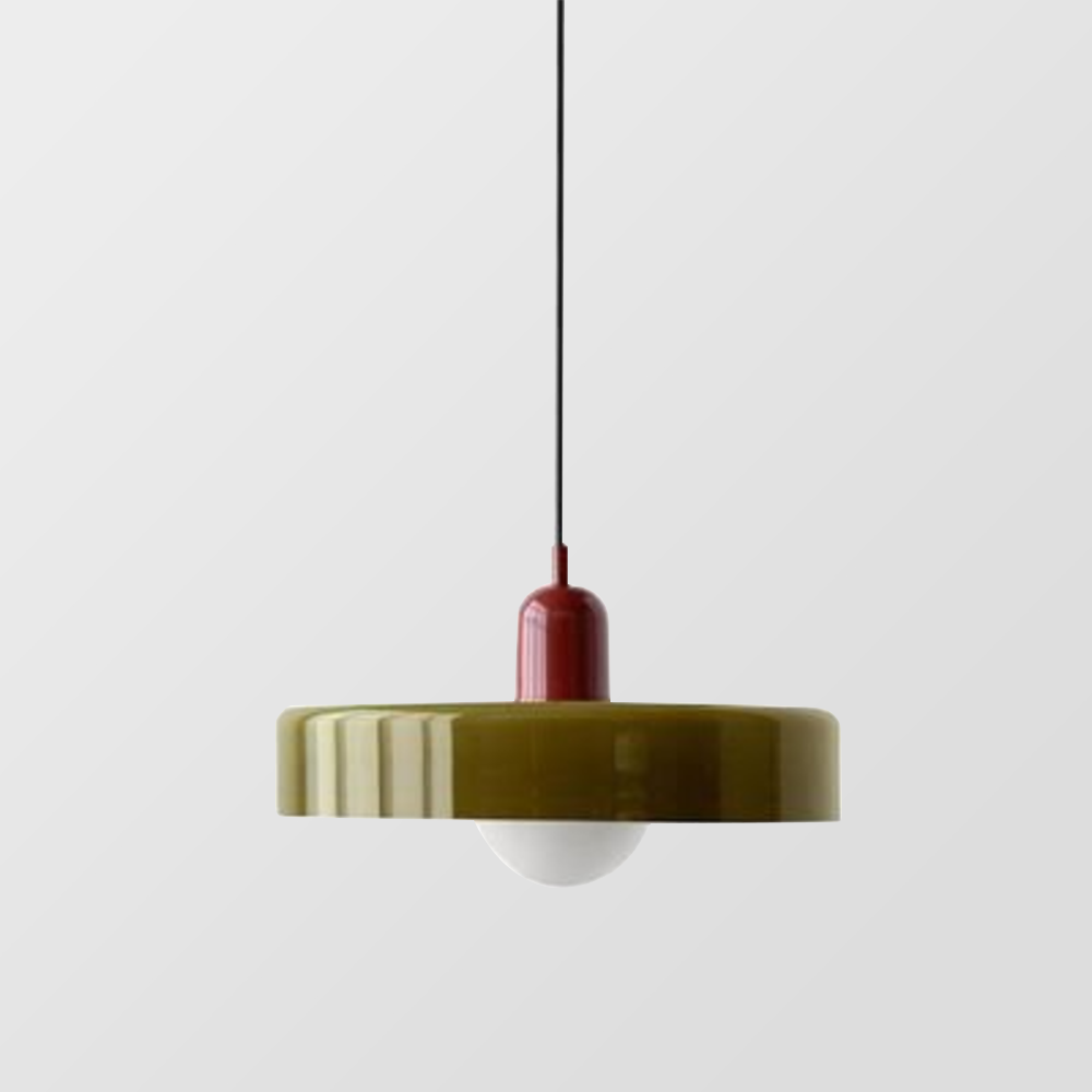 Bauhaus Pendant Light in Coloured Glass