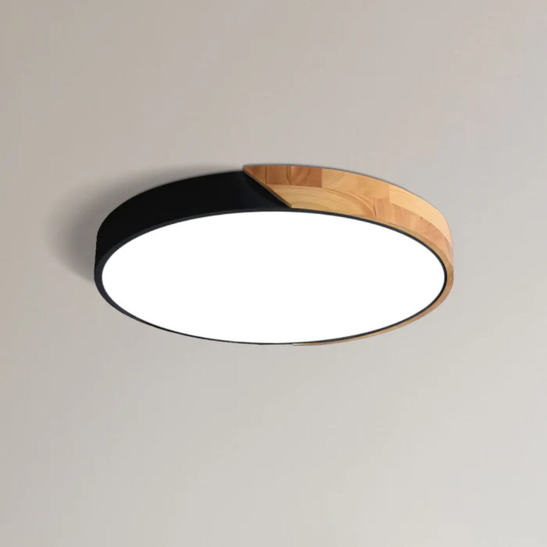 Scandinavian Wooden Flush Mount LED Design Ceiling Light