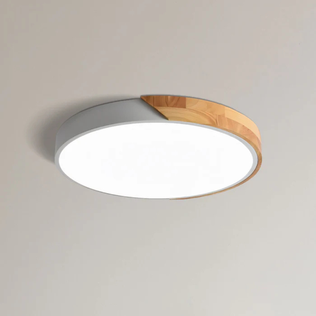 Scandinavian Wooden Flush Mount LED Design Ceiling Light
