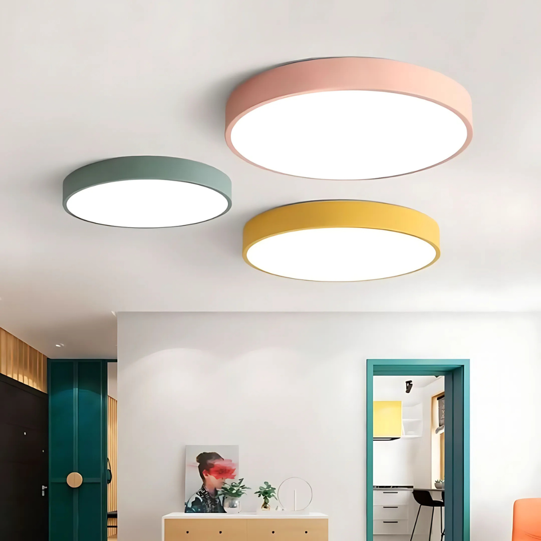 Scandinavian Wooden Flush Mount LED Design Ceiling Light