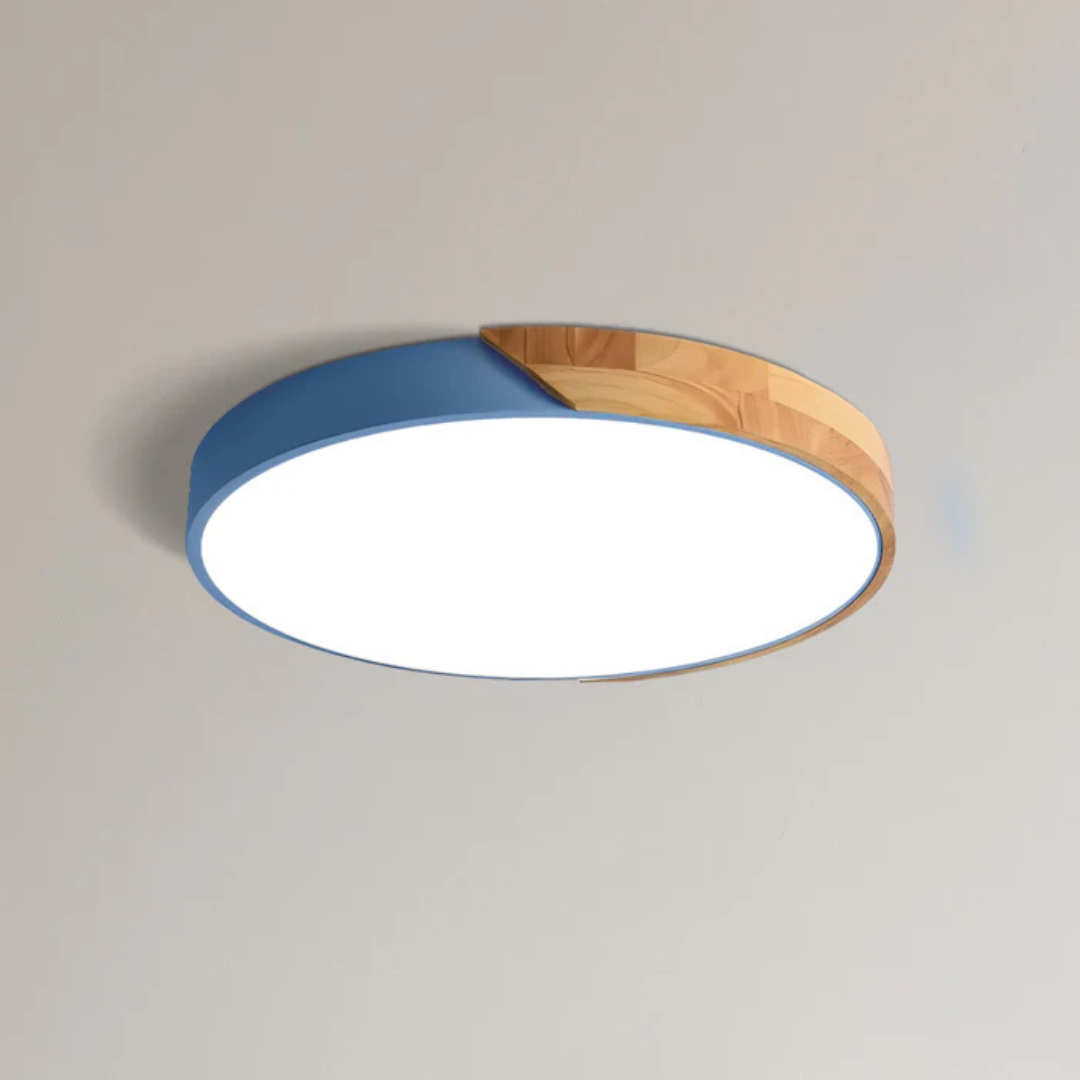 Scandinavian Wooden Flush Mount LED Design Ceiling Light