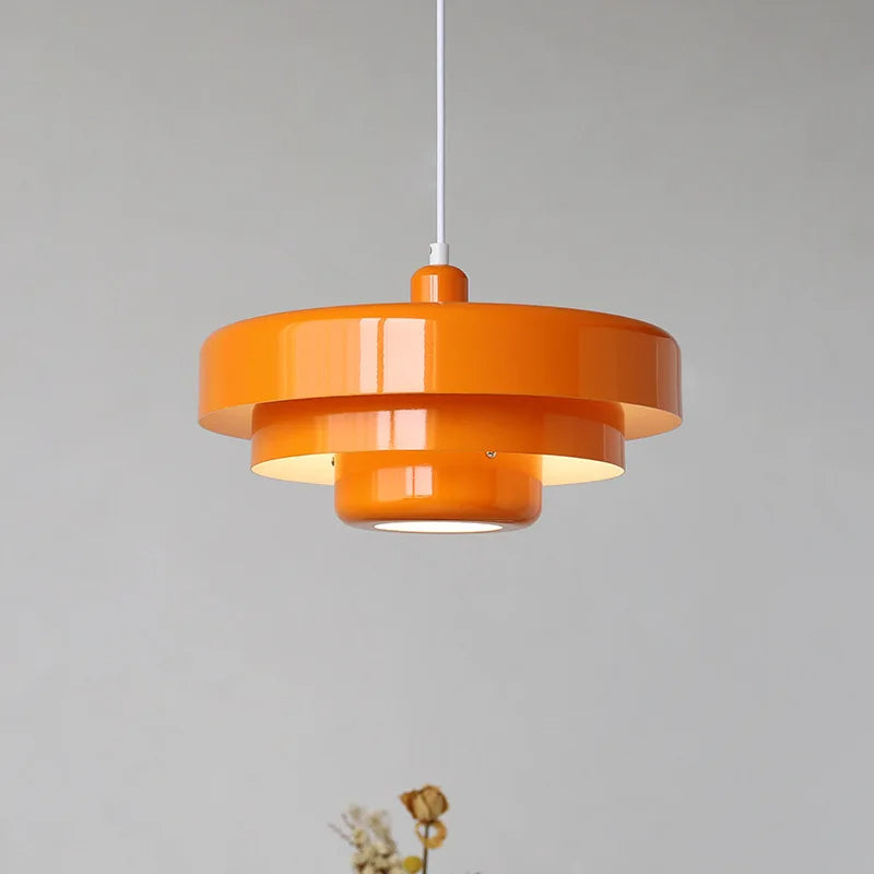 Bauhaus Pendant Lamp with Coloured Shade