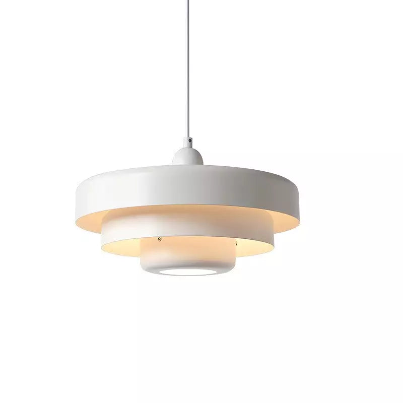 Bauhaus Pendant Lamp with Coloured Shade