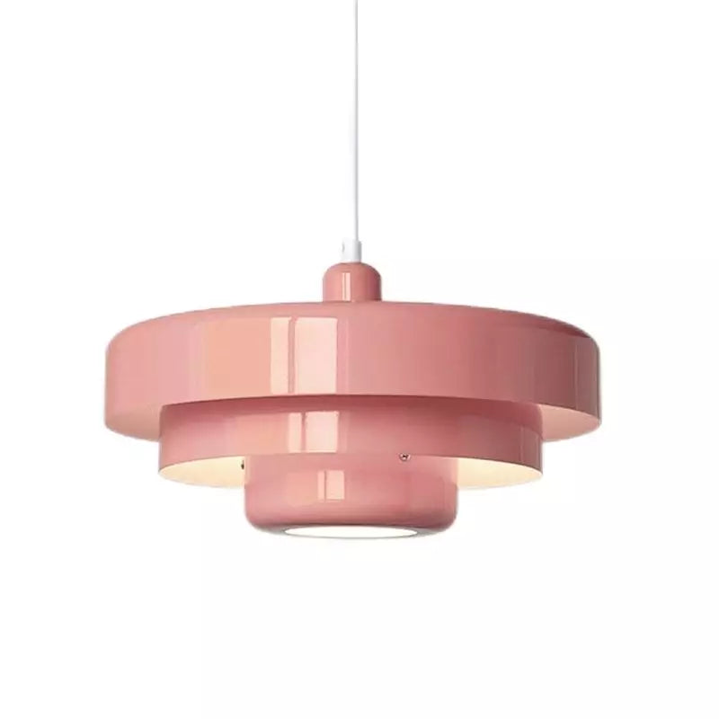 Bauhaus Pendant Lamp with Coloured Shade