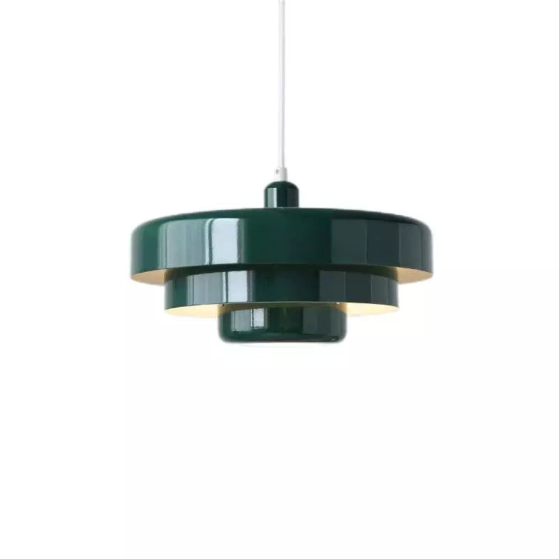 Bauhaus Pendant Lamp with Coloured Shade