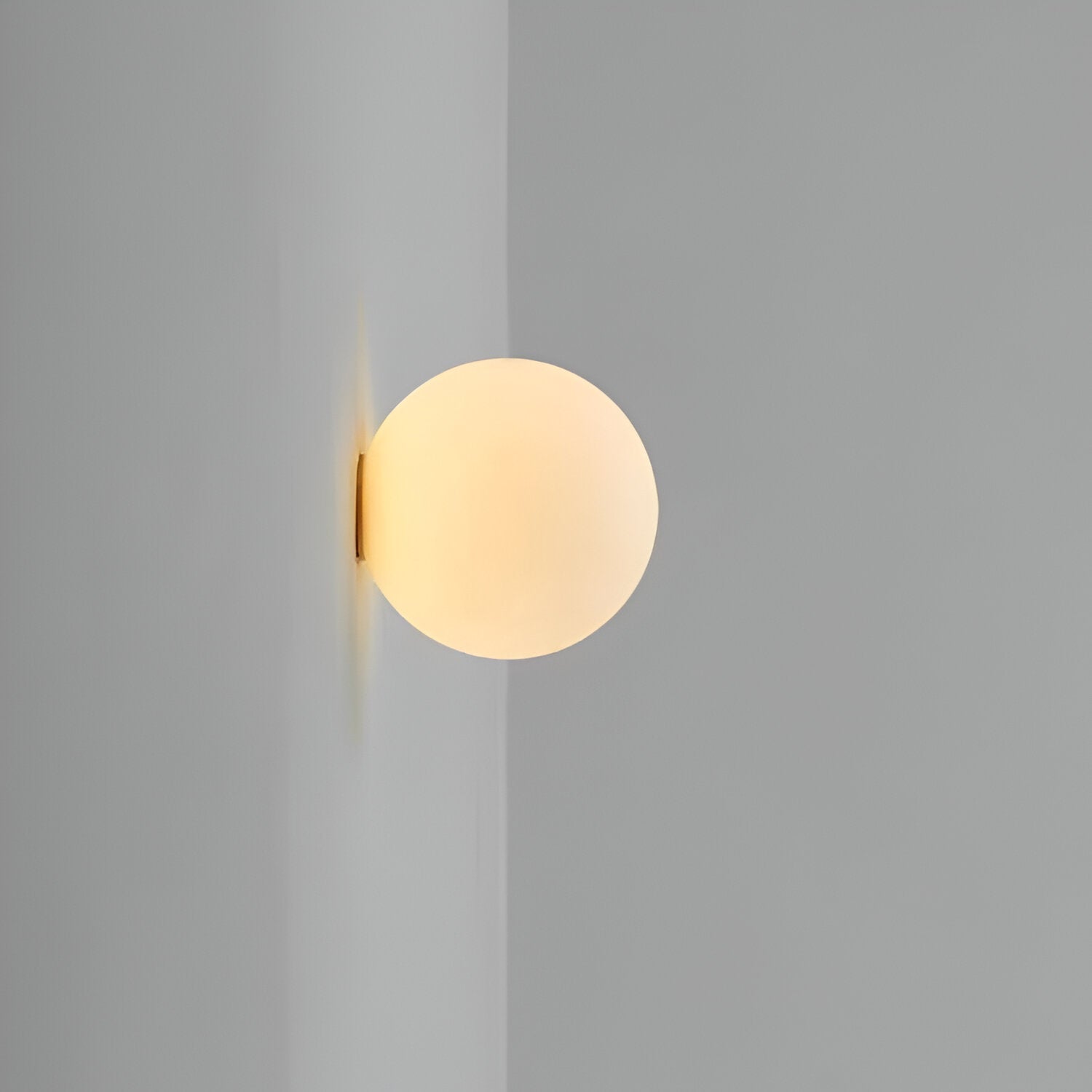 Modern Minimalist Round Glass Wall Sconce LED Light