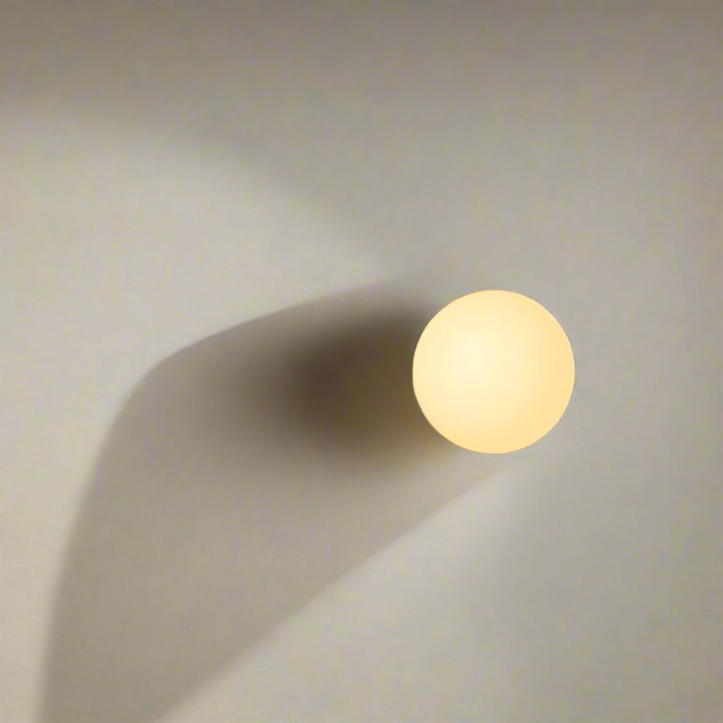 Modern Minimalist Round Glass Wall Sconce LED Light