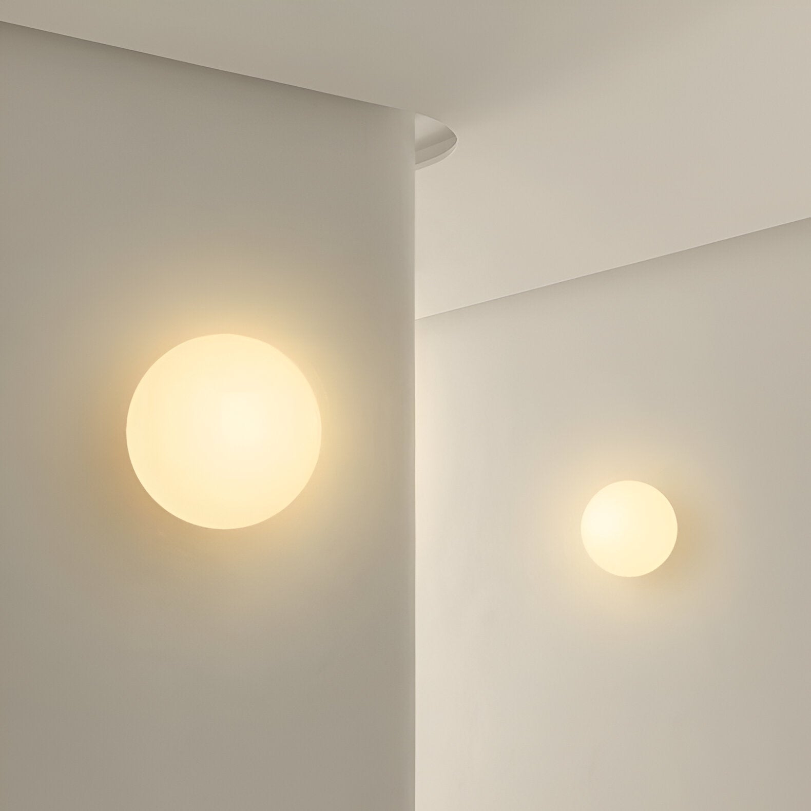 Modern Minimalist Round Glass Wall Sconce LED Light