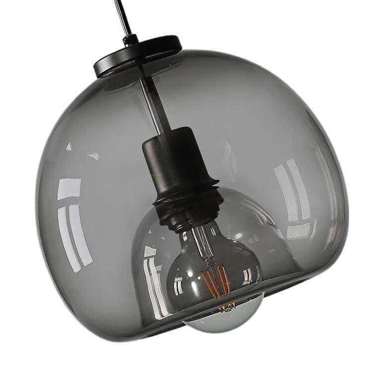 Modern Minimalist Smoked Glass Pendant Light