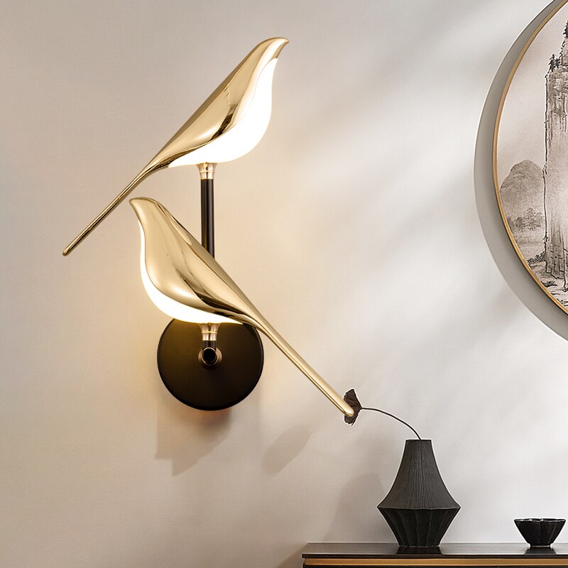Modern Bird-Shaped Wall Light with Adjustable Direction
