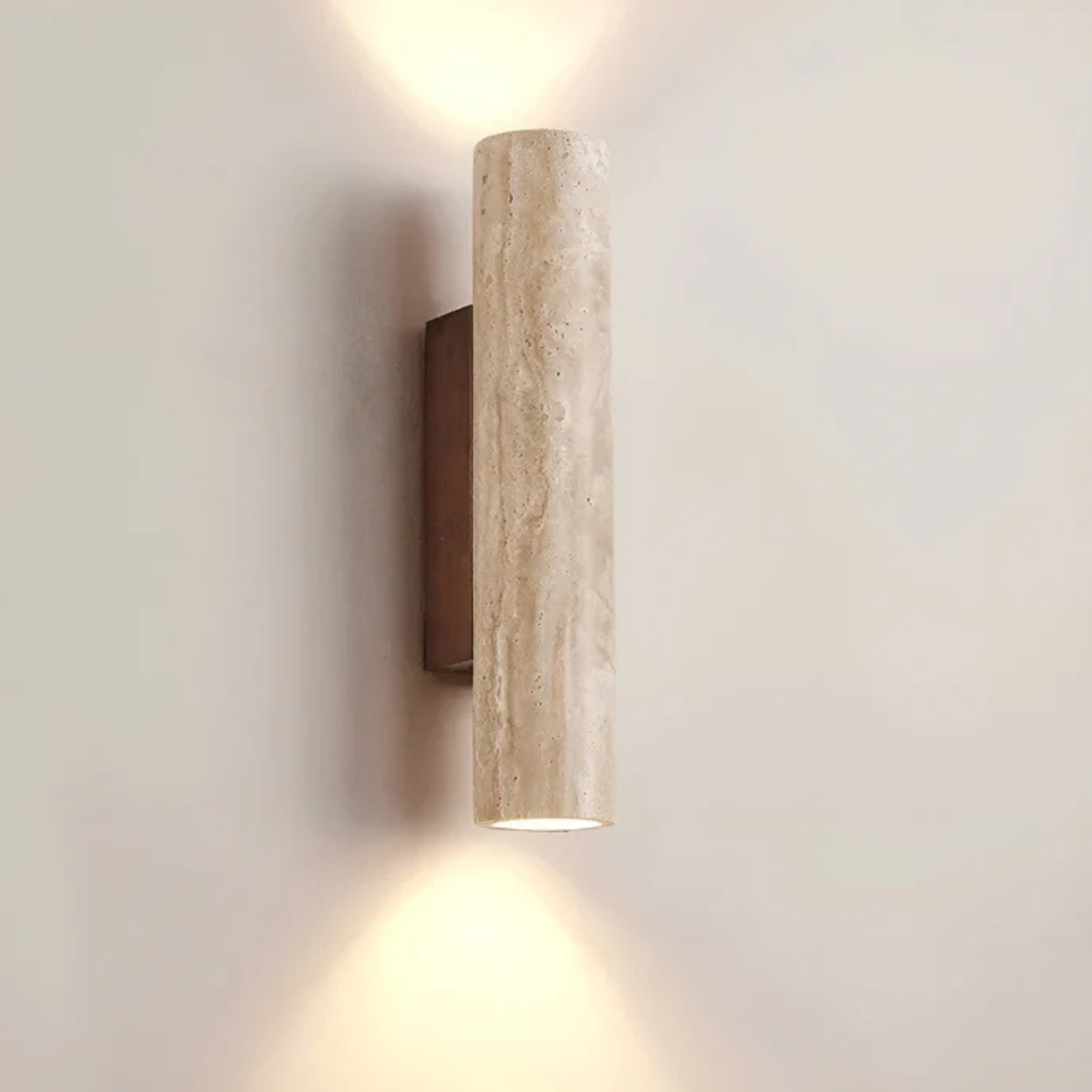 Modern Minimalist Marble Cylinder Wall Light