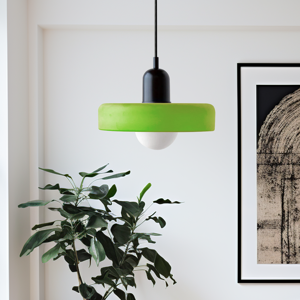 Bauhaus Pendant Light in Coloured Glass