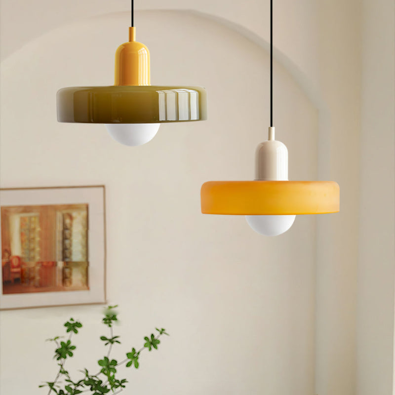 Bauhaus Pendant Light in Coloured Glass