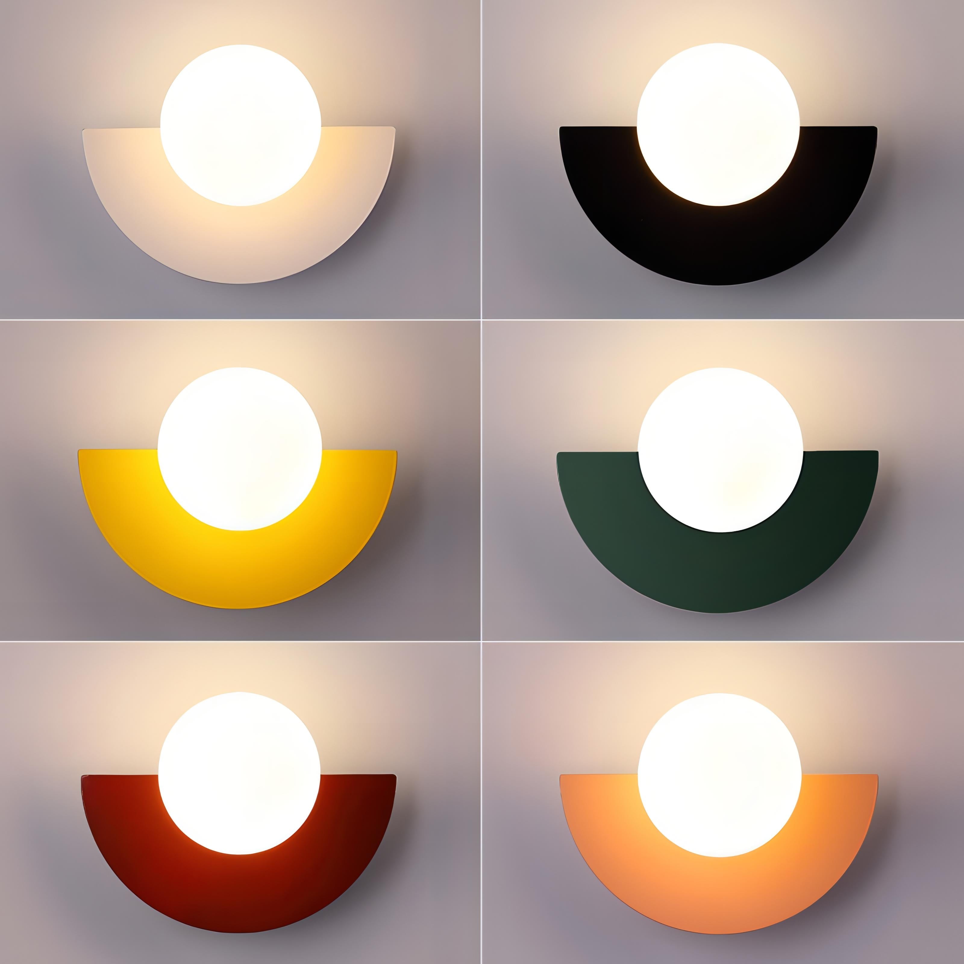 Modern Minimalist Semicircle Globe Wall Light
