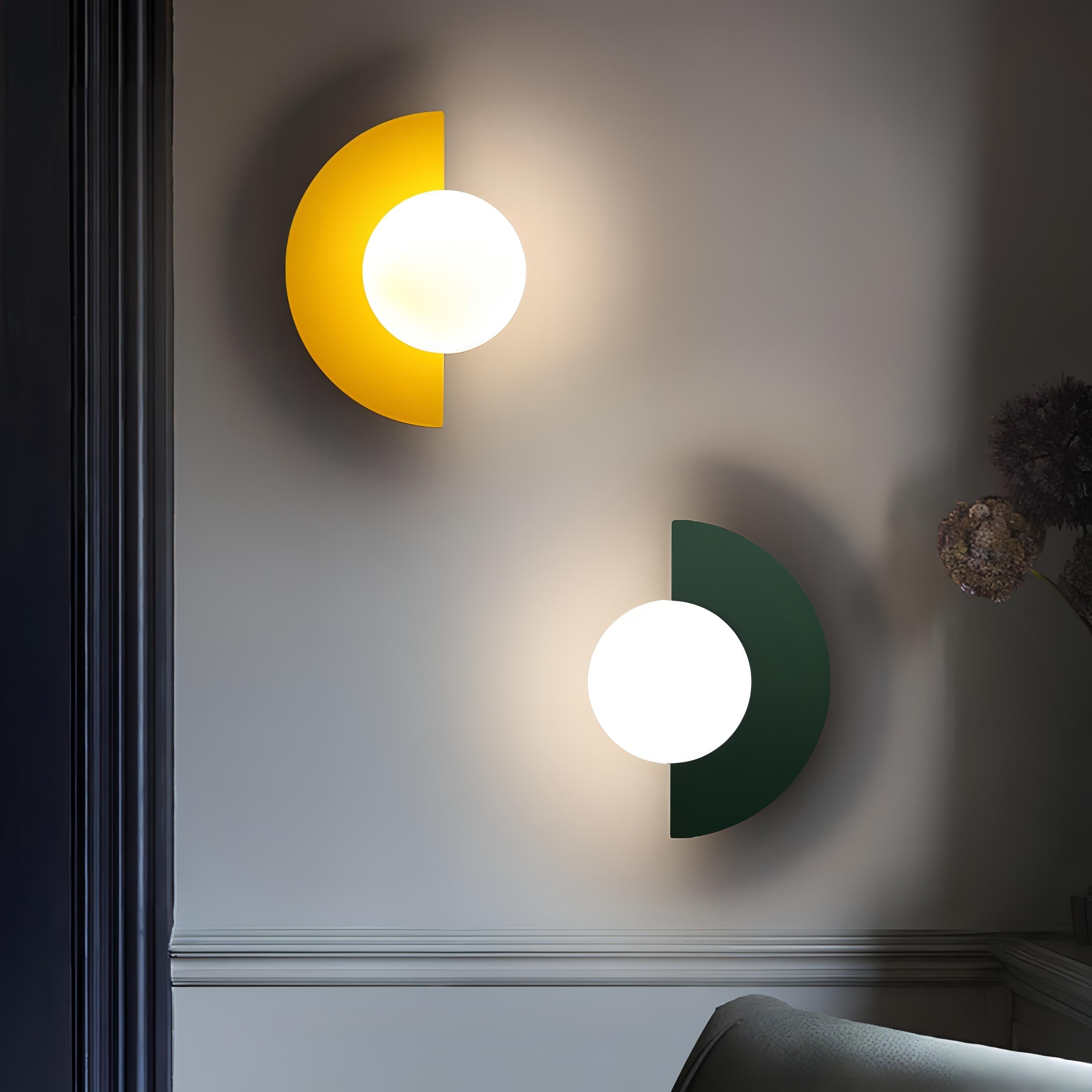 Modern Minimalist Semicircle Globe Wall Light